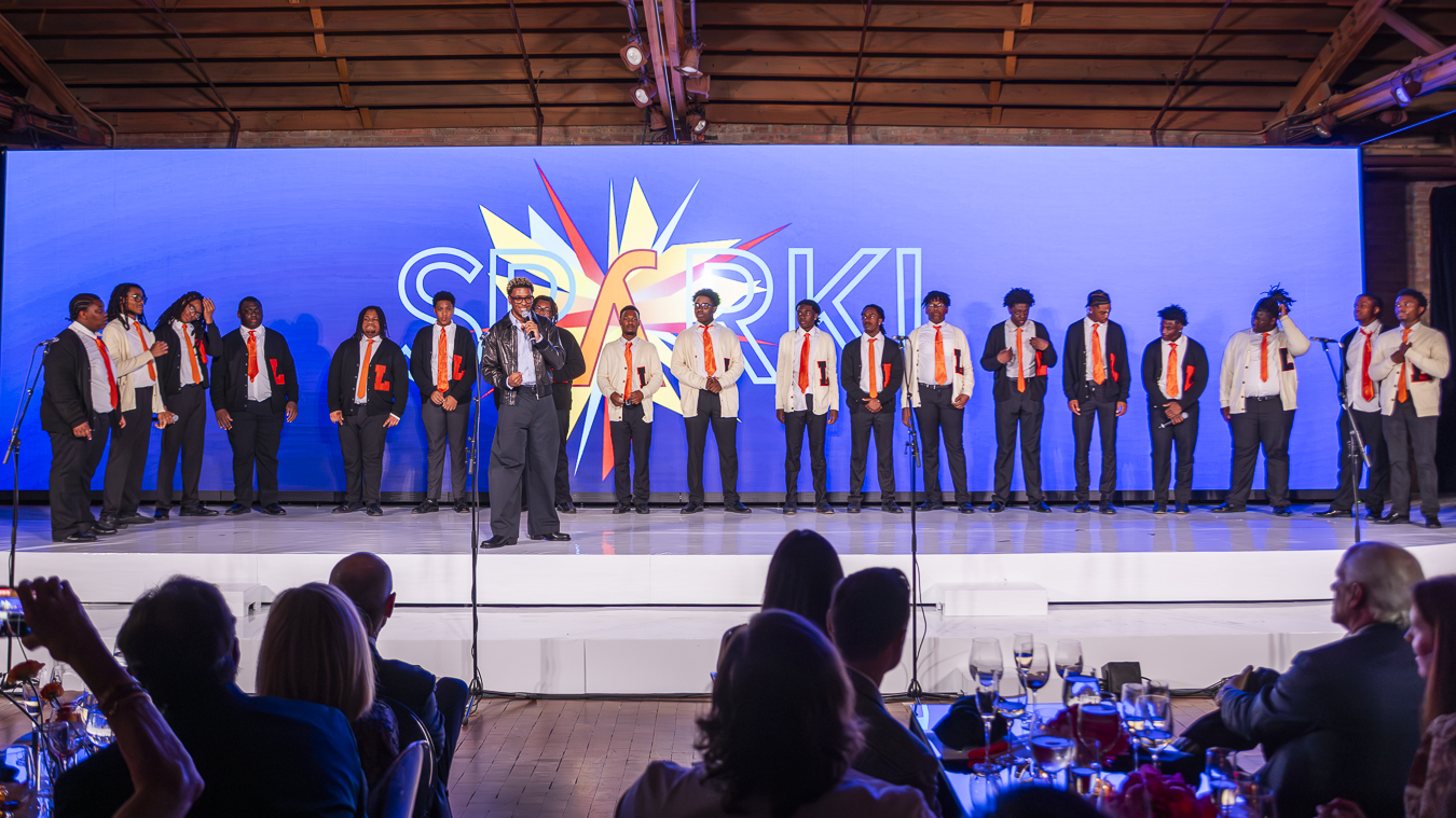 Brett Gray performing with Leo Choir at Spark! 2026
